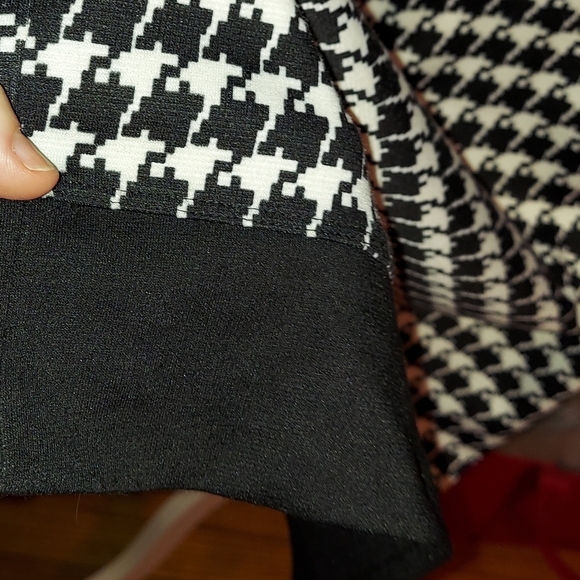 Enfocus Studios Women’s Sheath Dress Black Size 10 Houndstooth Print Sleeveless - Picture 3 of 6